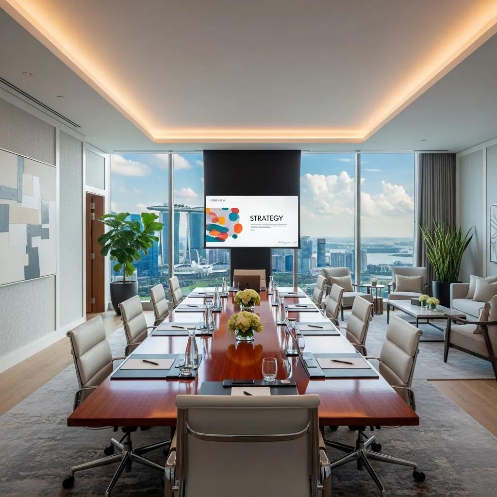 Luxurious corporate retreat venue in Singapore with modern meeting facilities