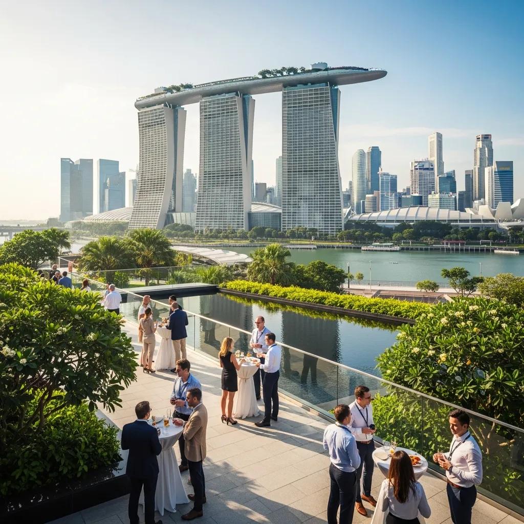 Luxurious executive retreat venue in Singapore showcasing elegant architecture