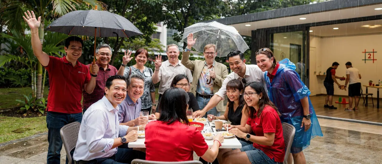 Weather turns corporate planning into a gamble in Singapore. A sudden downpour or a stretch
