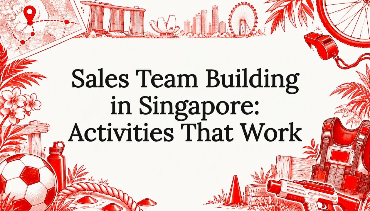 Sketch title card for Singapore sales team building