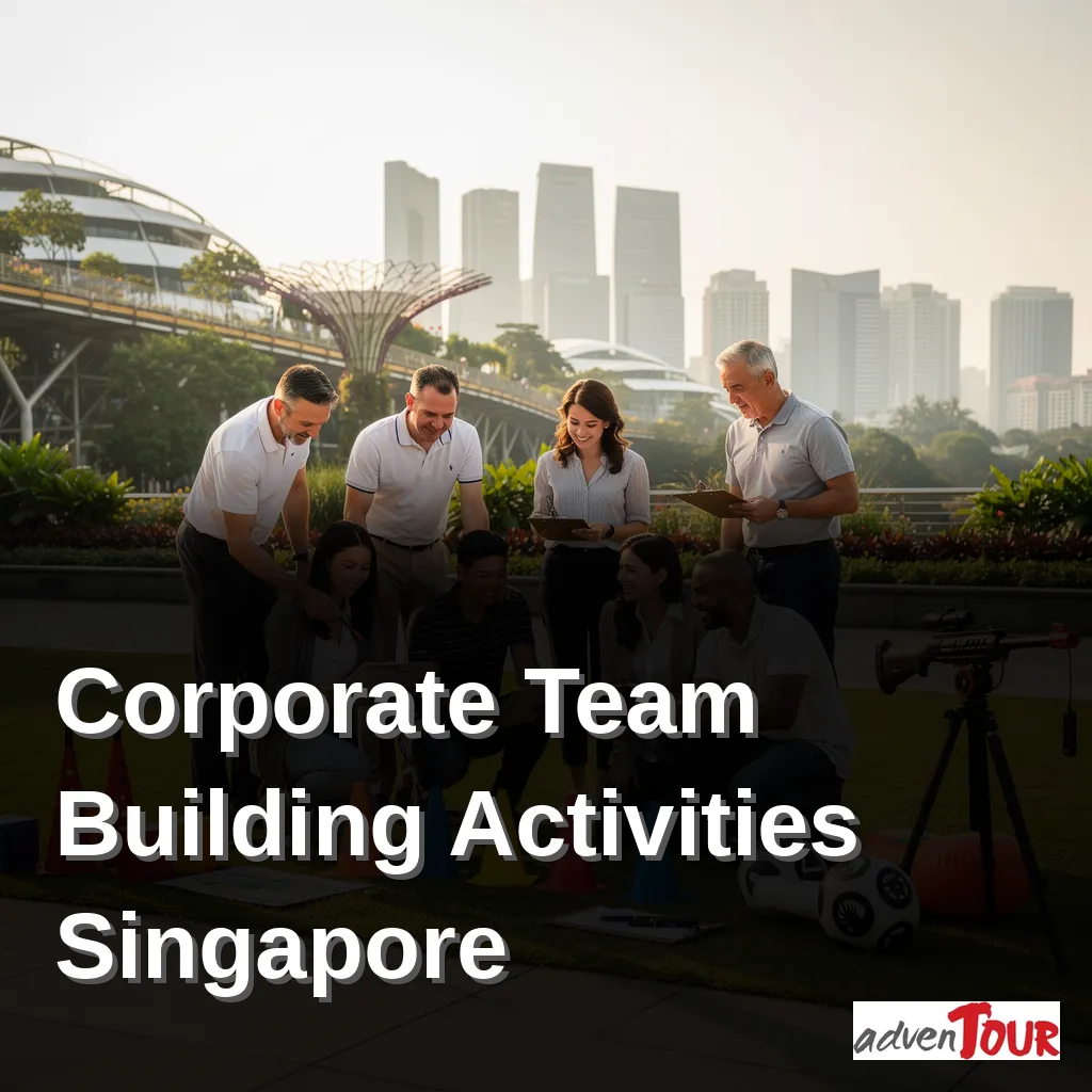 Colleagues in casual attire collaborating during a Singapore team-building session