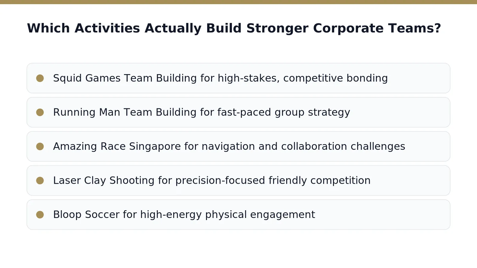 Which Activities Actually Build Stronger Corporate Teams